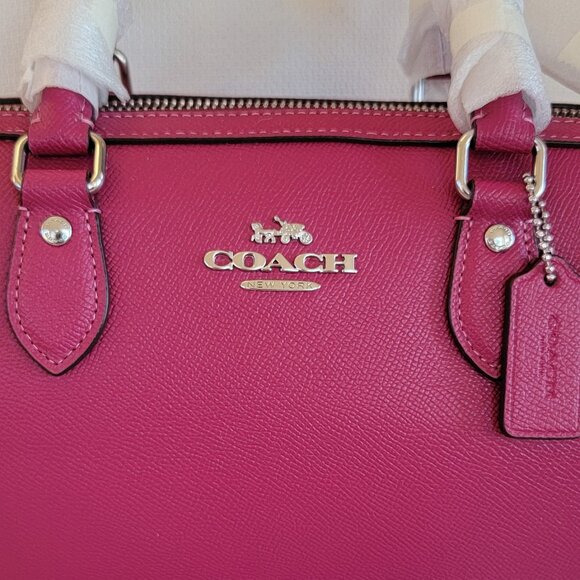 New Coach Rowan Satchel in Bright Violet with Wallet - Picture 4 of 11